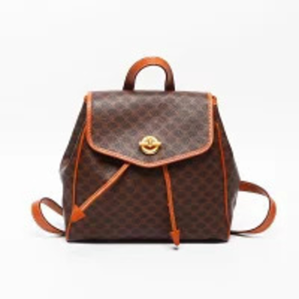 Celine Macadam Backpack Leather Brown
